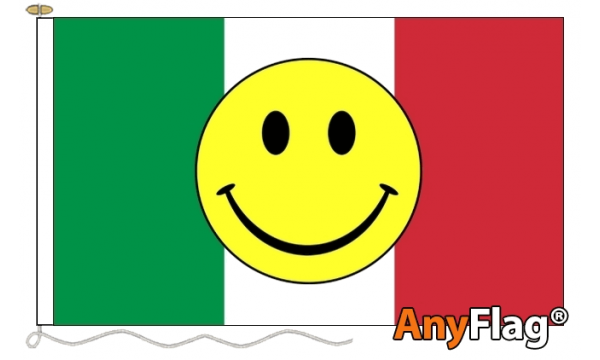 Italy Smiley Face Custom Printed AnyFlag®